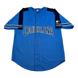 Vintage Starter North Carolina Tar Heels Jersey Mens Medium Blue NCAA Baseball